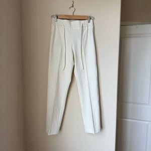 Circolo 1901 Ivory Drawstring Pants Size 38 (US 2) Slim Fit Cotton Trouser